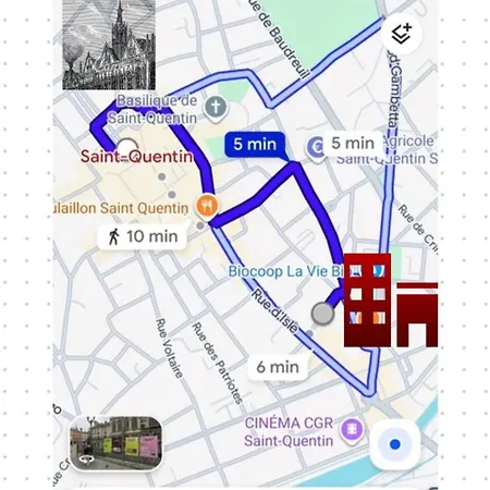 Le Quentin-2 Pieces-proche Centre Et Gare * סן-קוונטן